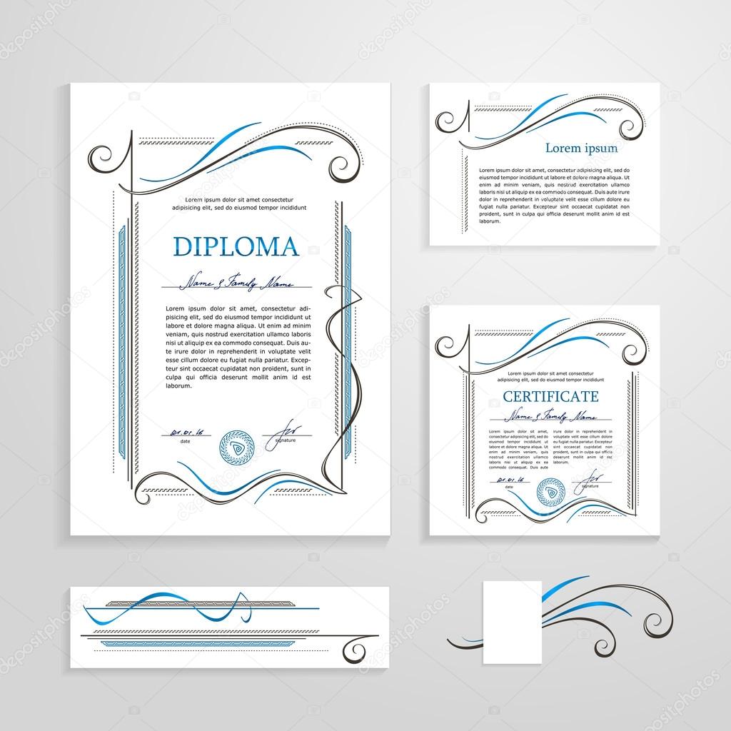 Certificate, Diploma, design template