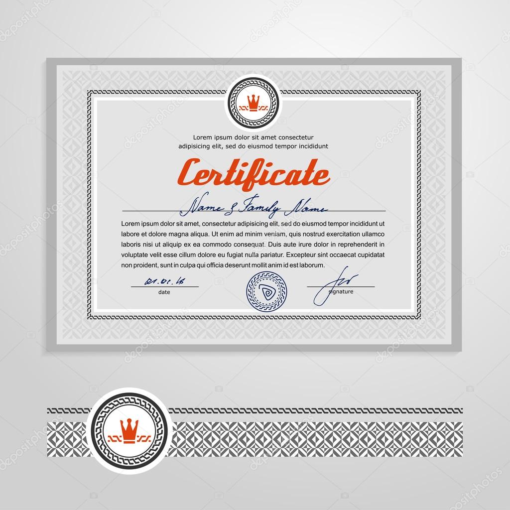 Certificate, Diploma, design template