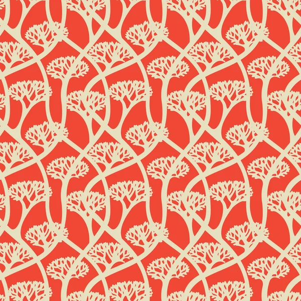 Texture sans couture - fourrés d'arbres — Image vectorielle