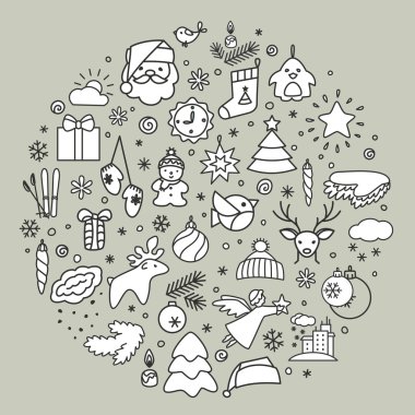 Arka plan ile kutsal kiþilerin resmi - yeni yıl, Yeniyıl, kış