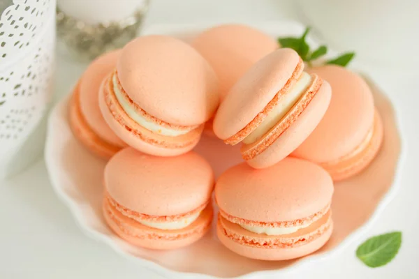 pastries macarons. Dessert. French cuisine. Selective focus.