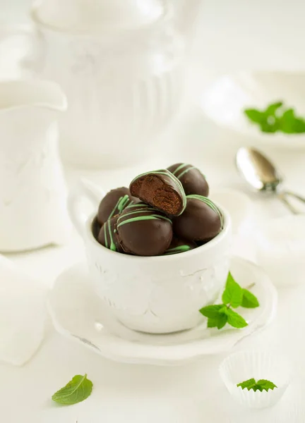 Chocolats Truffe Menthe — Photo