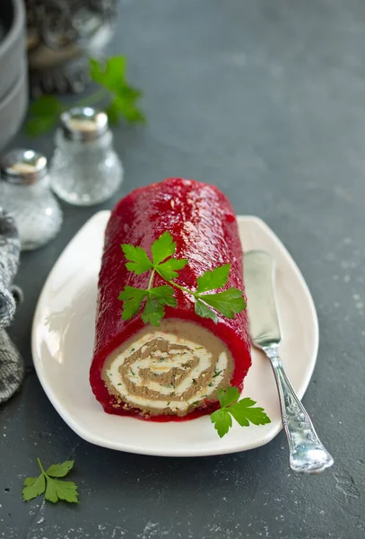 Chicken Liver Pate Berry Jelly Selective Focus Royalty Free Stock Images