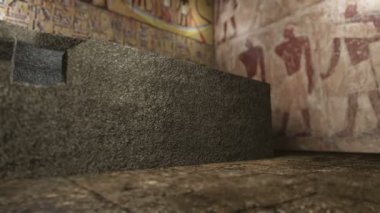 Animasyonlu Firavun mezar Antik Mısır 