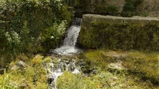 Маленький водопад в Севенне, Франция — стоковое видео