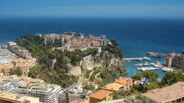 Bahía de Mónaco en Costa Azul — Vídeo de stock