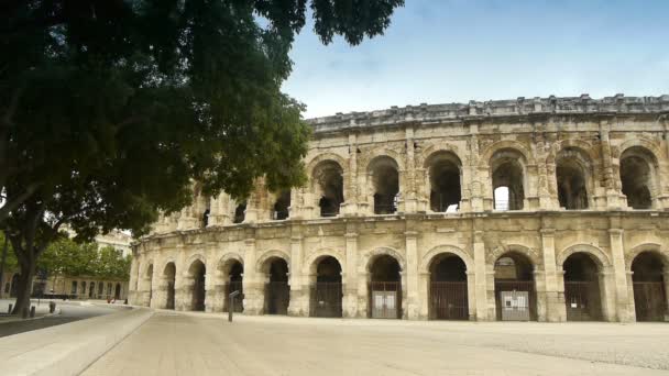 Coliseo Romano en Nimes, Francia — Vídeos de Stock