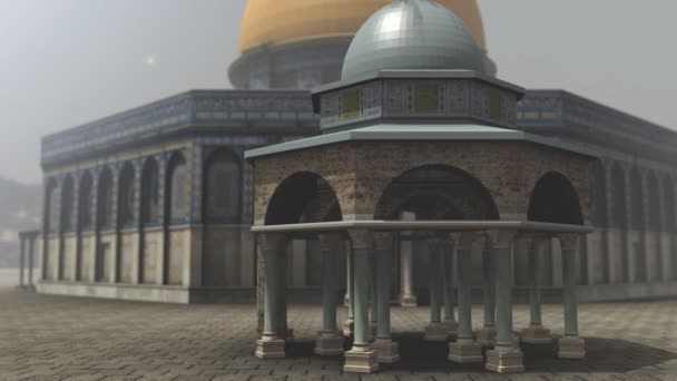 Animation of Dome of the Rock exterior in Jerusalem — Stock Video