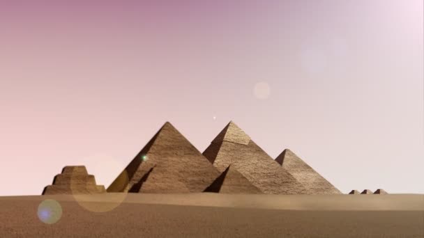 Animation des pyramides du crépuscule à l'aube — Video