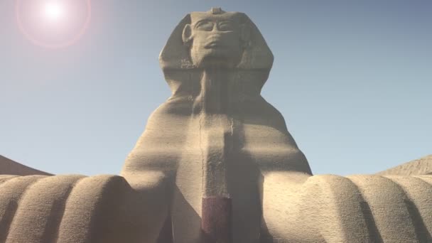 Secret corridor under the sphinx, Egypt with greenscreen — Stock Video