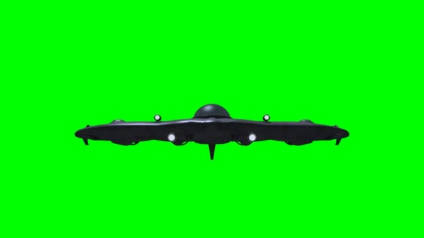 Submarino futurista ante pantalla verde — Vídeos de Stock