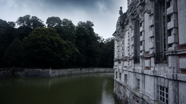 Fransa'daki Chateau de Beaumesnil — Stok video