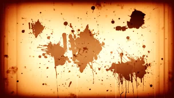 失踪的卷轴和血液飞溅 — 图库视频影像