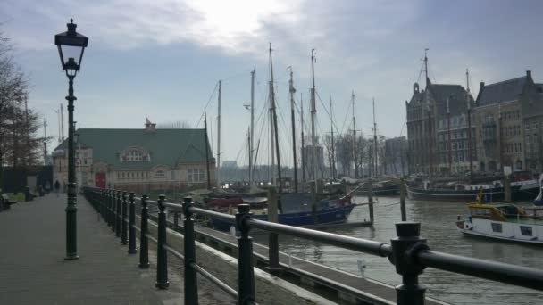 Veerhaven at the center of Rotterdam — Stock Video