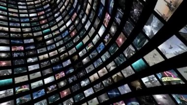Yeşil perde ile dönen animasyonlu video duvar