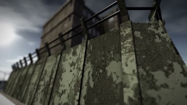 Una animación del exterior de una prisión — Vídeo de stock