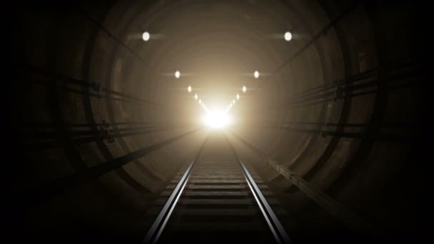 Tunnel della metropolitana animato — Video Stock