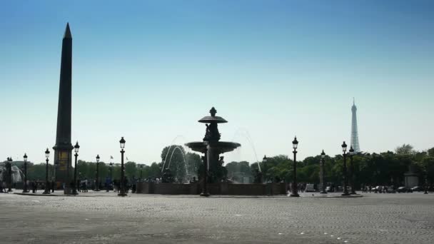 Place de la Concorde in Paris, France — Stock Video