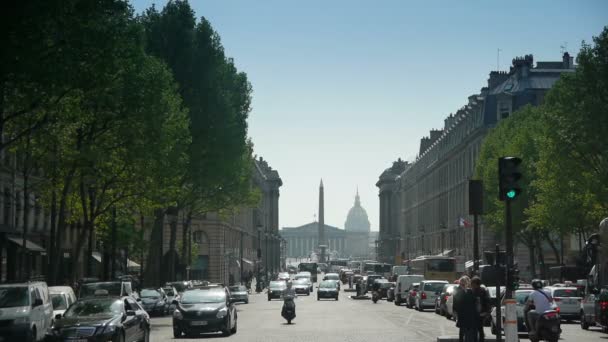 Place de la Concorde com obelisco — Vídeo de Stock