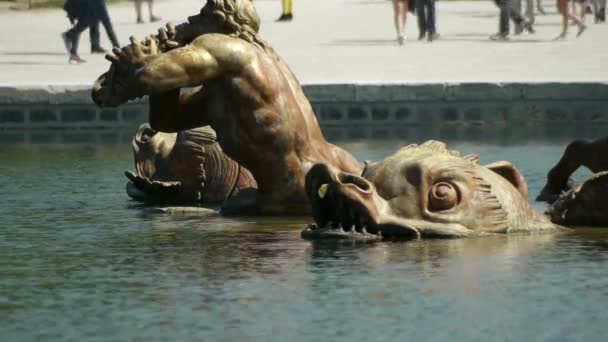 Apollo-Brunnen in den Gärten von Versailles — Stockvideo