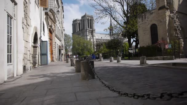 Gata i staden Paris centrum — Stockvideo