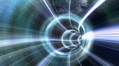 Wormhole tunnel view clipart