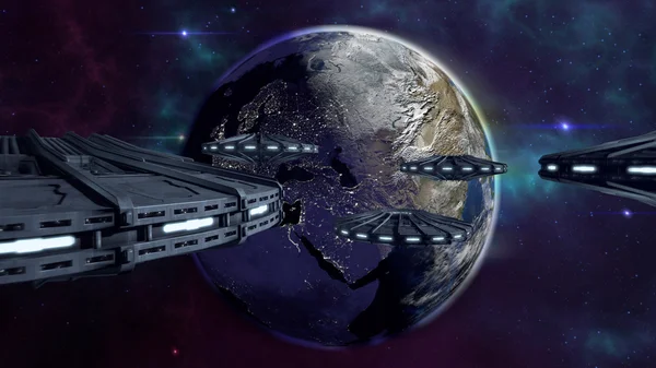 Aydın şehir Dünya'ya uçan UFO