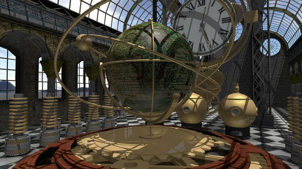 Time machine in Steam Punk style — Stock Photo, Image