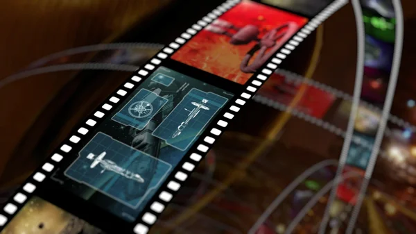 Filmstrip met science fiction gebaseerde concepten — Stockfoto