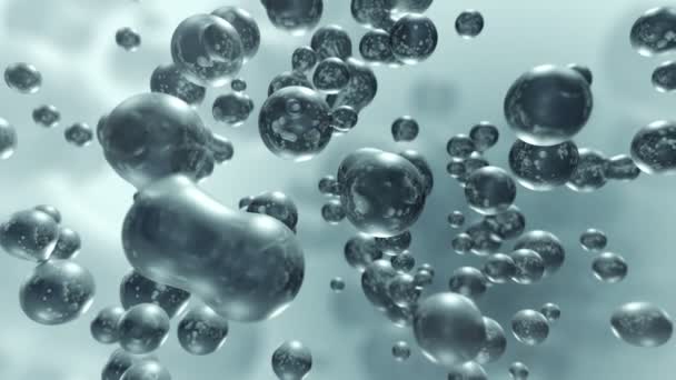 Bulles de molécules liquides en croissance — Video