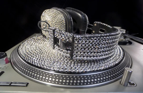 Bling headphones de cristal — Fotografia de Stock