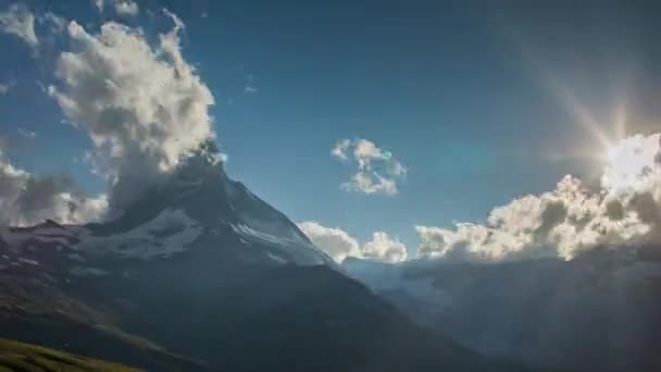 Back and forth timelapse video of Matterhorn, Alps — Stock Video