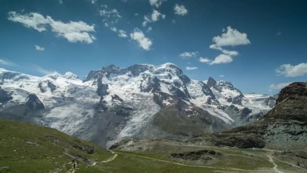 Para trás e para a frente timelapse vídeo de Matterhorn, Alpes — Vídeo de Stock