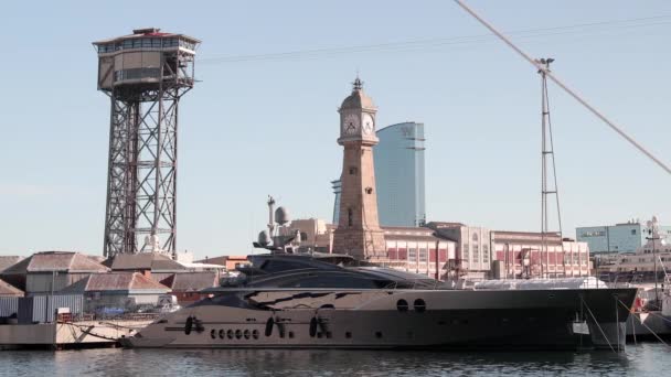 Hamn vell hamn, barcelona spanien — Stockvideo