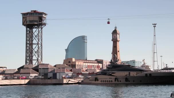 Barcelona spain，Vell港口 — 图库视频影像