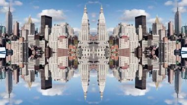 New York siluetinin Kaleydoskop görüntüleri