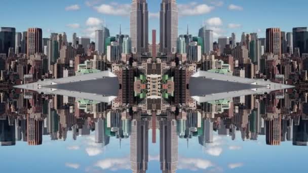 Kalejdoskop bilder av New York skyline — Stockvideo