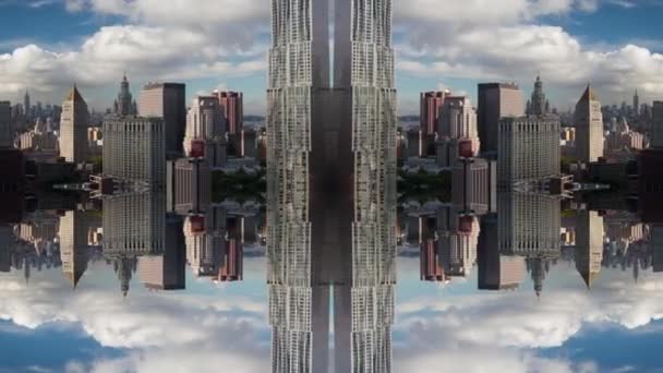 New York siluetinin Kaleydoskop görüntüleri — Stok video