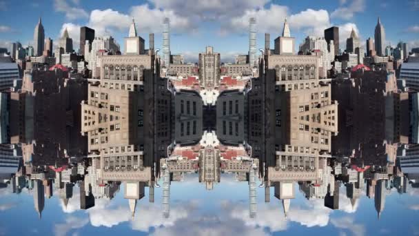 Kaleidoskopické záběry newyorského panoramatu — Stock video