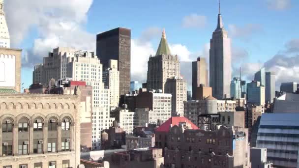 New york skyline fast forward and reverse — Stock Video