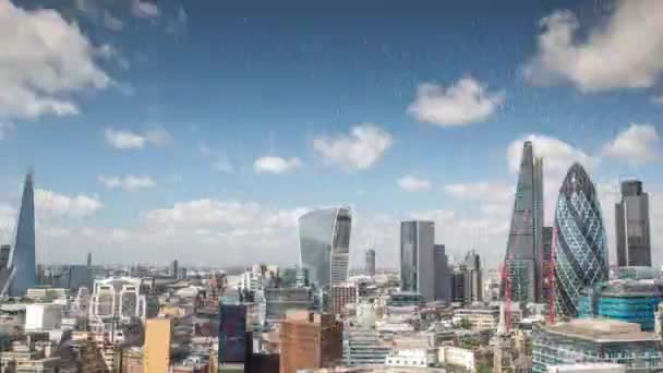 Londres skyline glitching loop — Vídeo de Stock