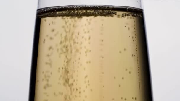 Flauto Champagne con bollicine — Video Stock