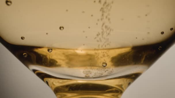 Flauto Champagne con bollicine — Video Stock