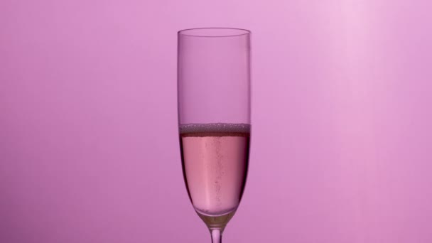 Flauto Champagne con bollicine — Video Stock