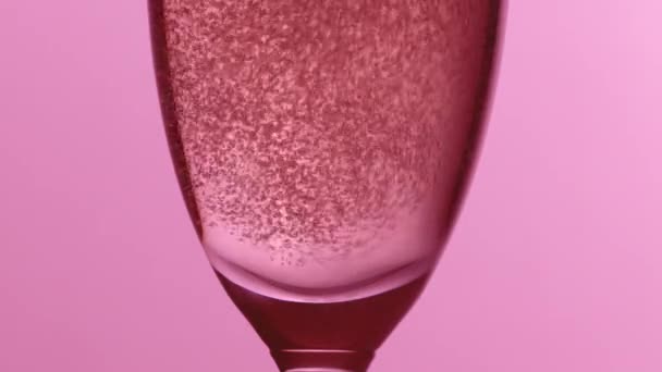 Flauto Champagne con bollicine — Video Stock