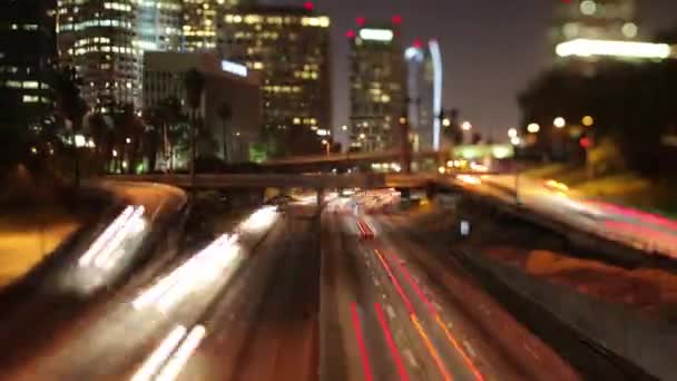 Timelapse footage of traffic, Los Angeles, USA — Wideo stockowe