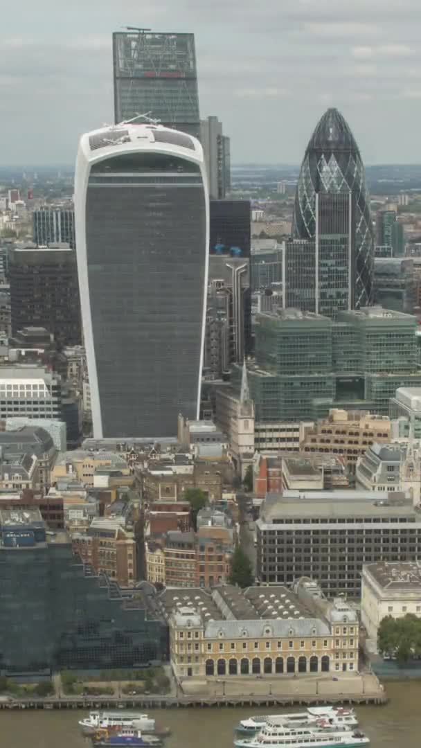 Video timelapse verticale dello skyline di Londra — Video Stock
