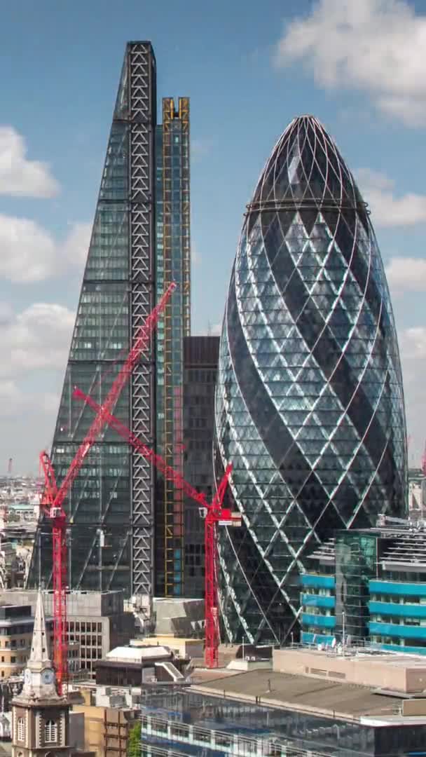Pionowe wideo timelapse z panoramy Londynu — Wideo stockowe