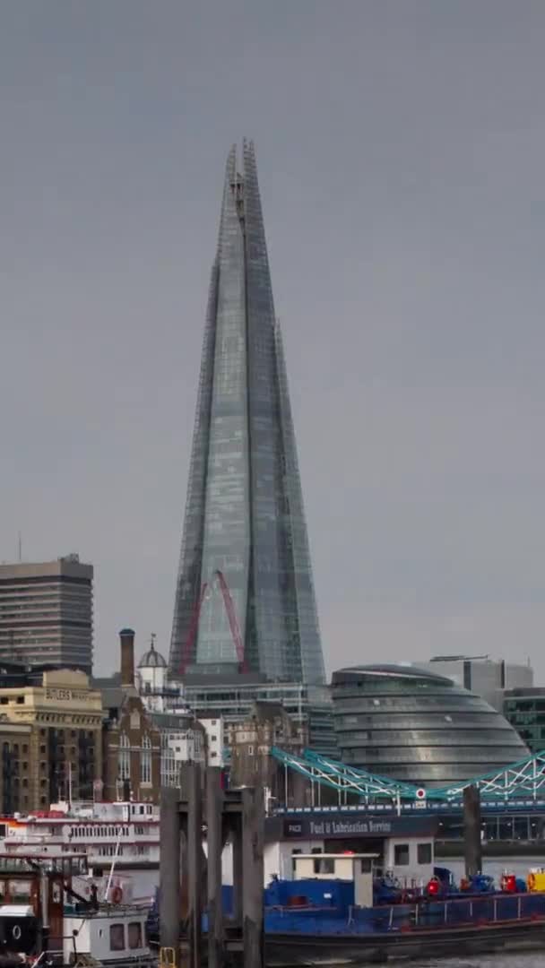 Pionowe wideo timelapse z panoramy Londynu — Wideo stockowe