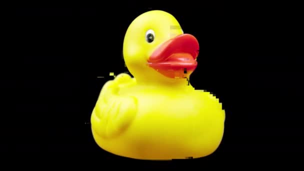 Dětská gumová kachna rotující kolem — Stock video